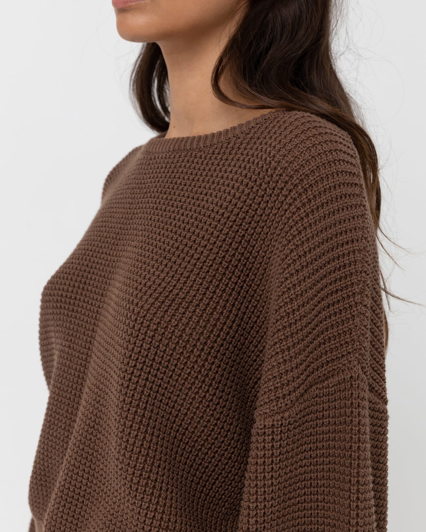 CLASSIC KNIT JUMPER - RhythmCLA24W - KN01 - CHOCOLATE - 6