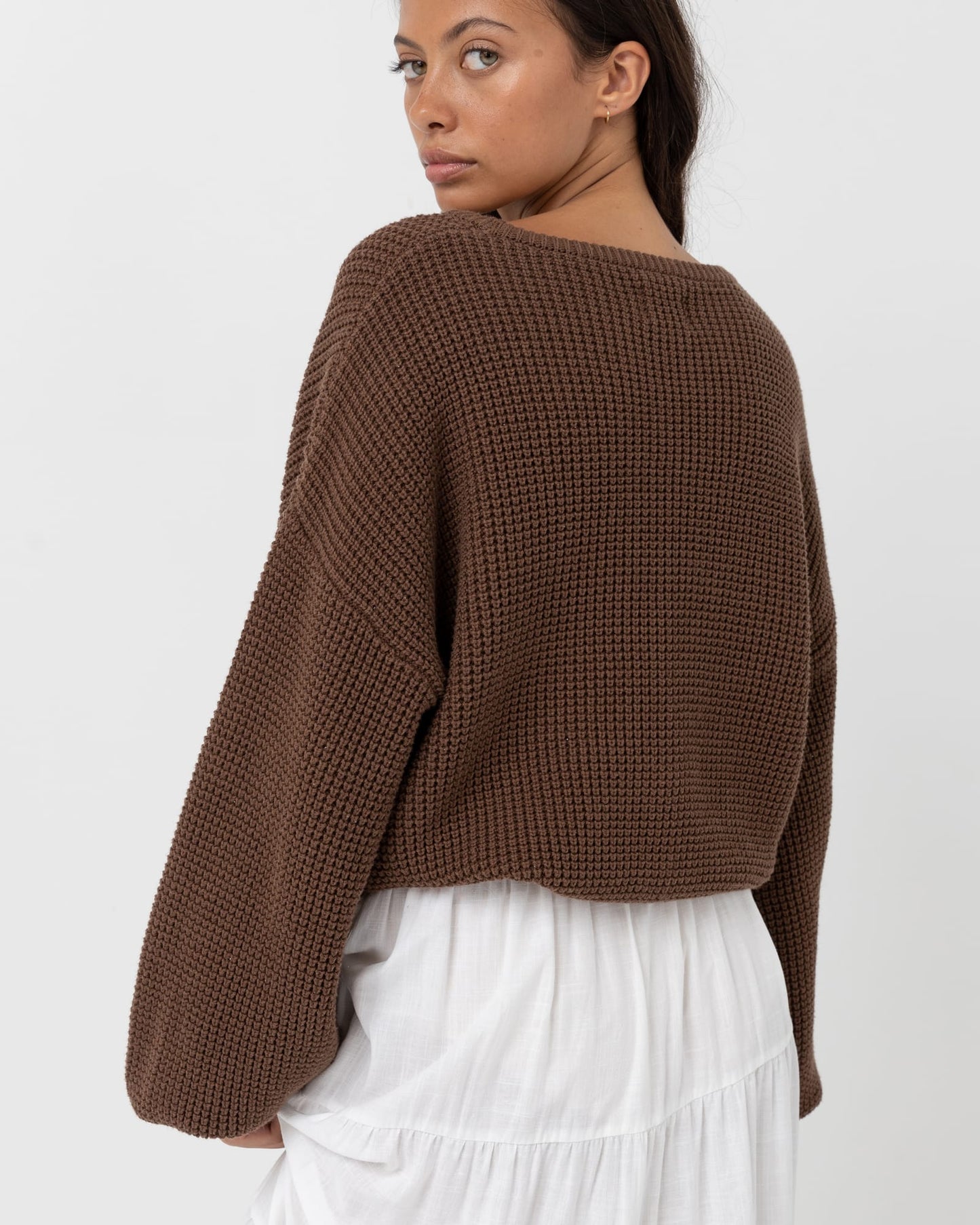 CLASSIC KNIT JUMPER - RhythmCLA24W - KN01 - CHOCOLATE - 6