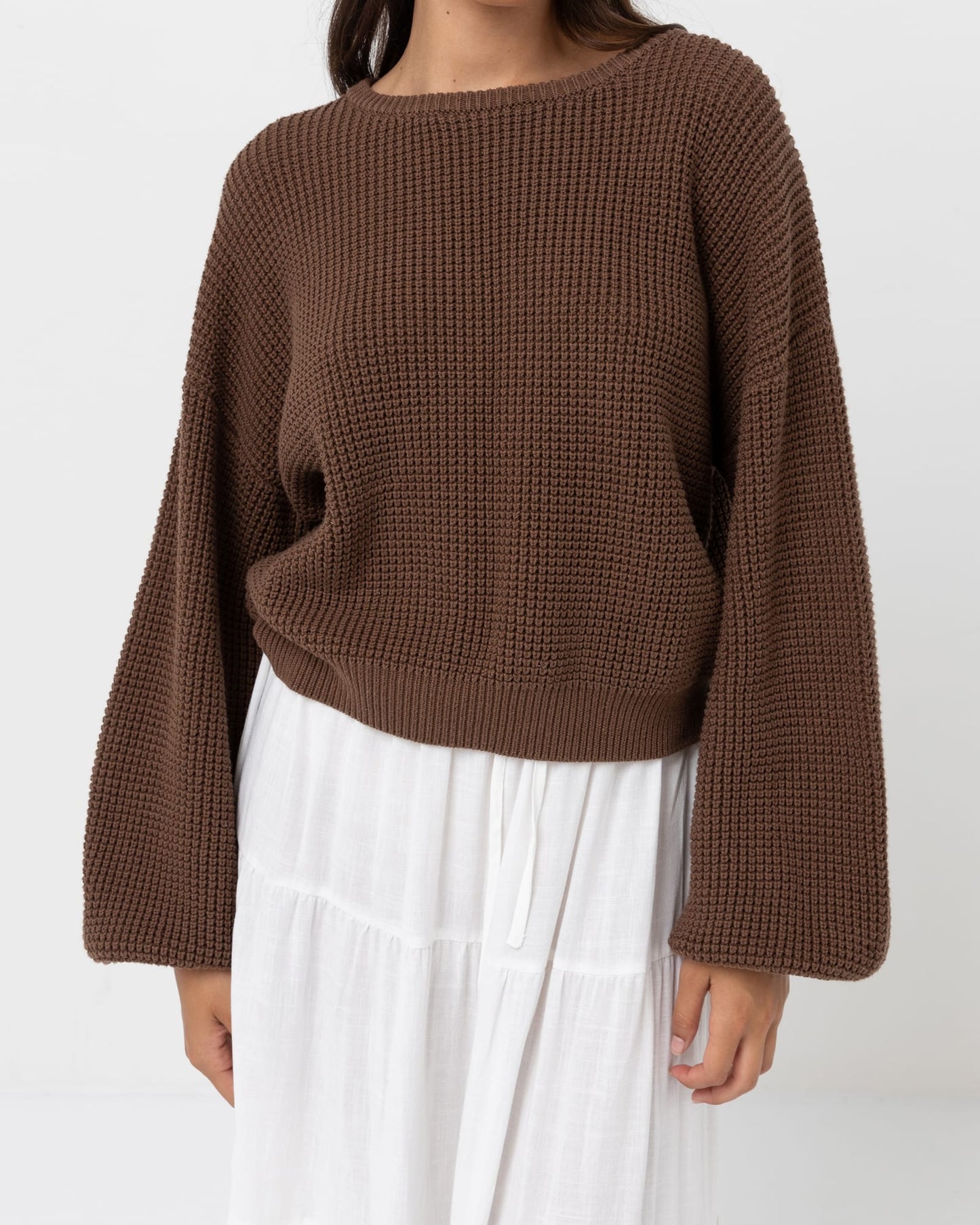 CLASSIC KNIT JUMPER - RhythmCLA24W - KN01 - CHOCOLATE - 6