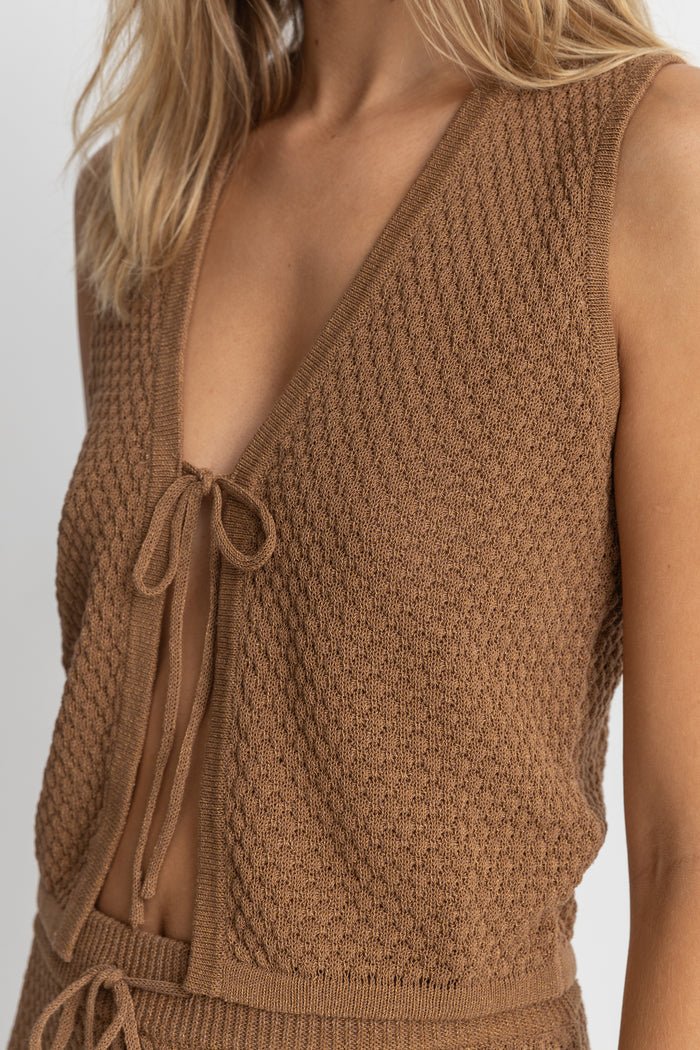 JOSSIE KNIT VEST - Rhythm0724W - FT05 - CHOCOLATE - 8