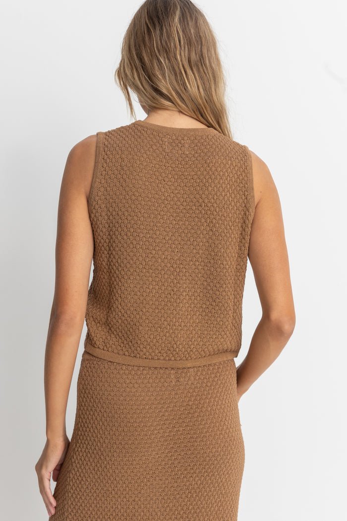 JOSSIE KNIT VEST - Rhythm0724W - FT05 - CHOCOLATE - 8