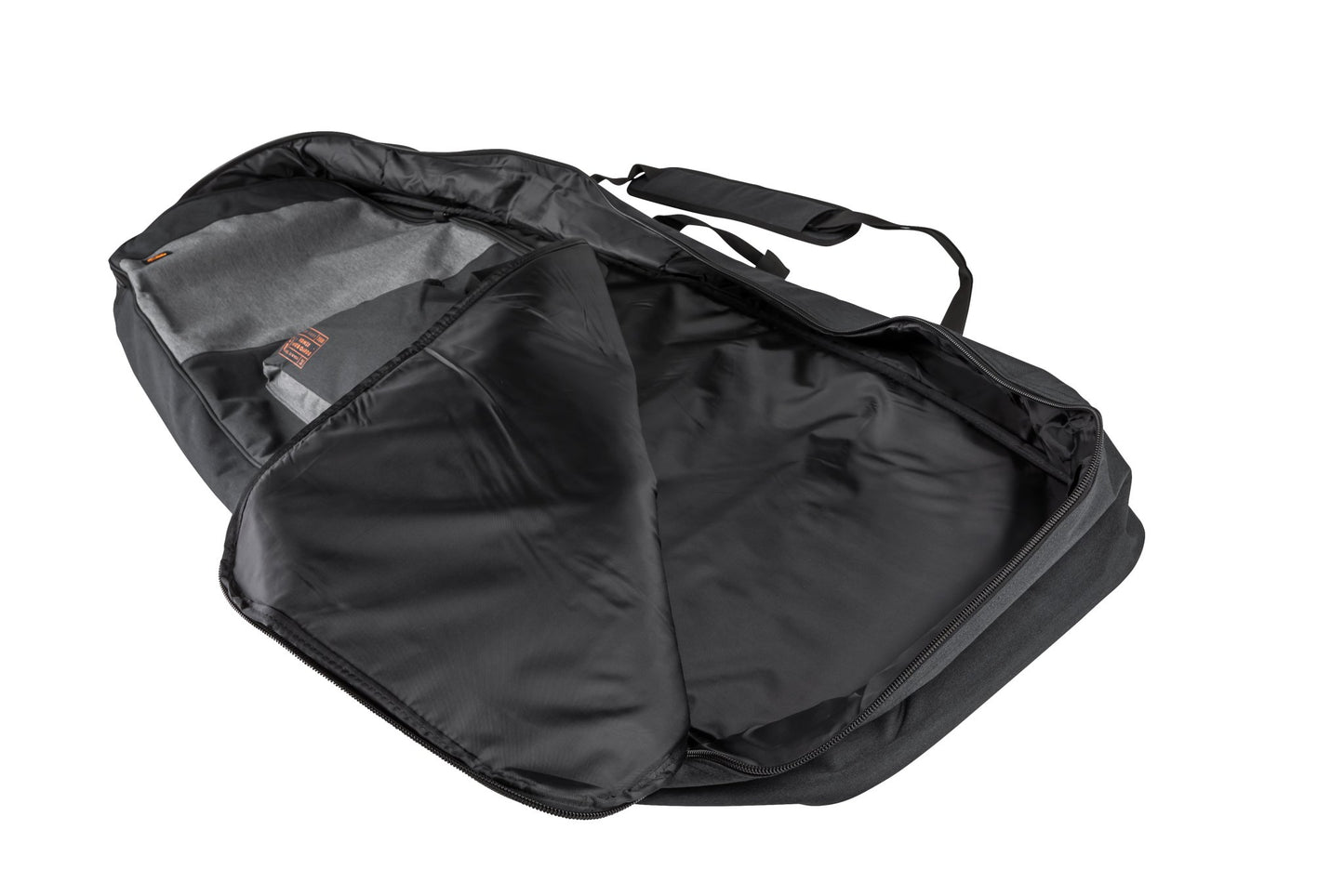 2024 Ronix Squadron Half Padded Board Case -Ronix235121-Heather Charcoal / Orange-Up to 153