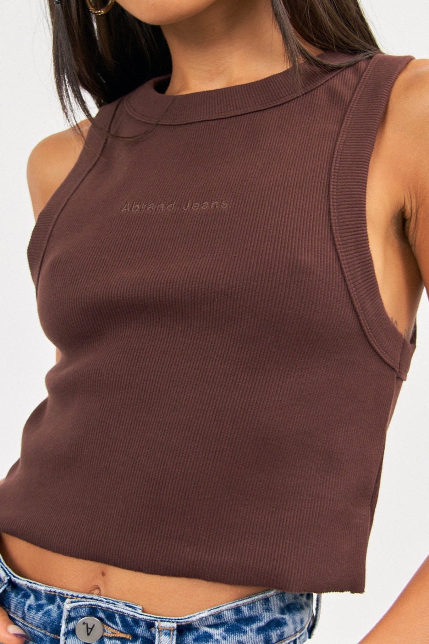 A HEATHER SINGLET -Abrand72259-100-BLACK-XL