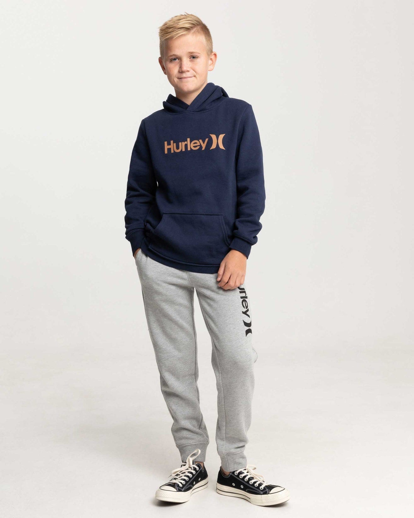 BOYS OAO TRACK PANT -HurleyHHBPTOAO-DK GREY HEATHER-XS