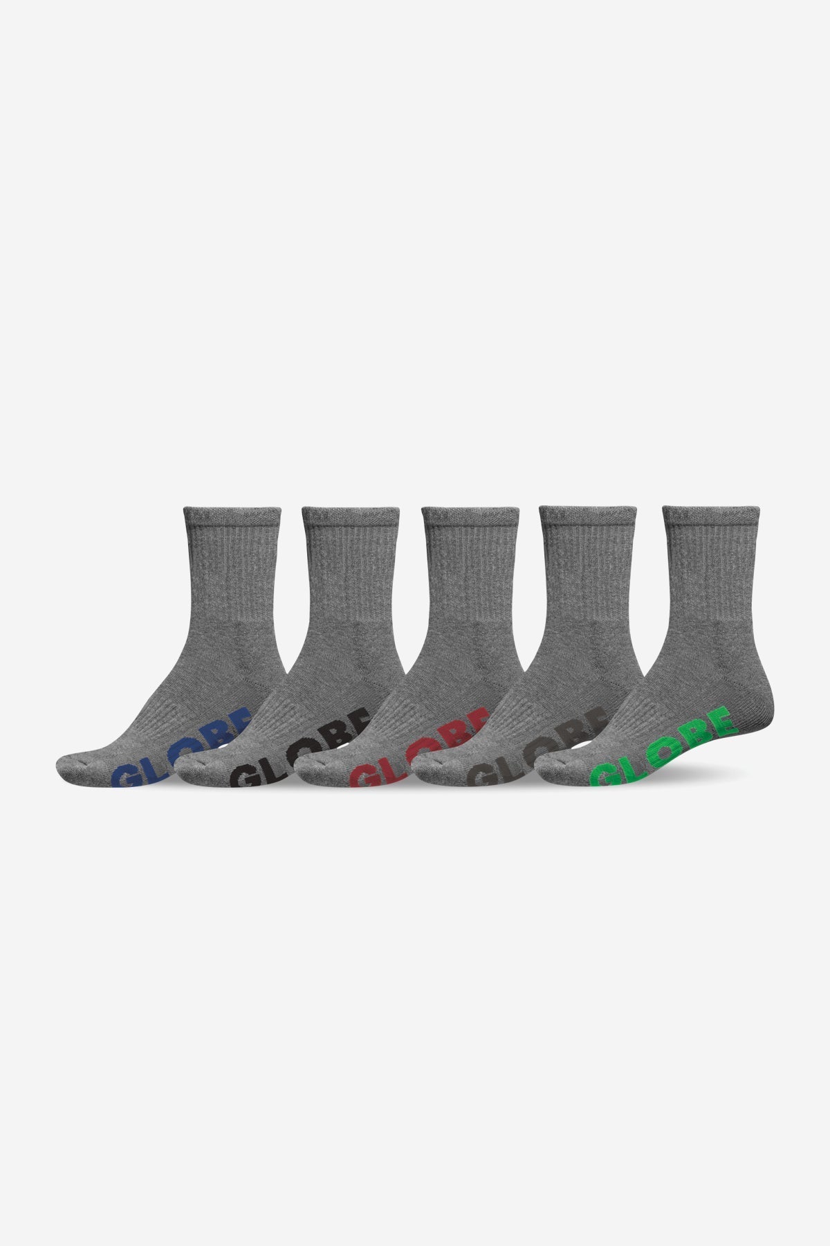 Boys Stealth Crew Sock 5 Pack -GlobeGB40929006-Single-GRY