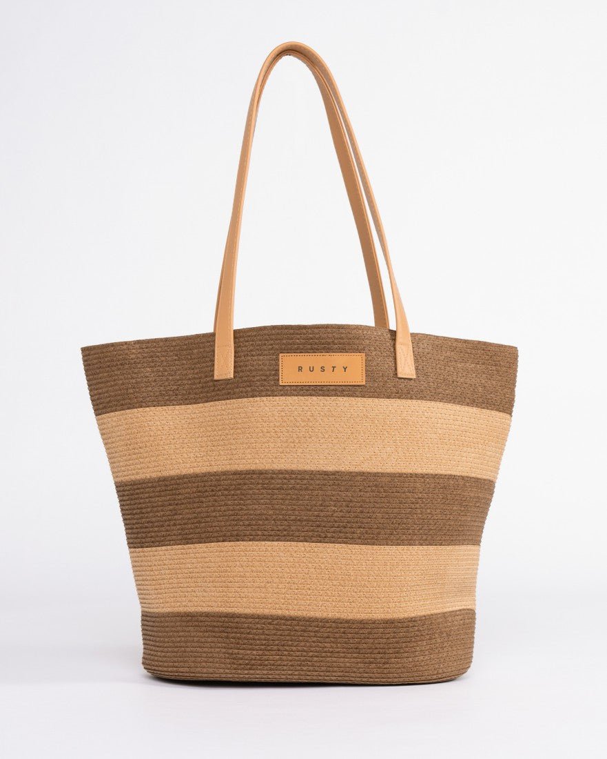 HAILEY STRAW BEACH BAG -RustyBFL1149-CHOCOLATE / CARAMEL-OSFM