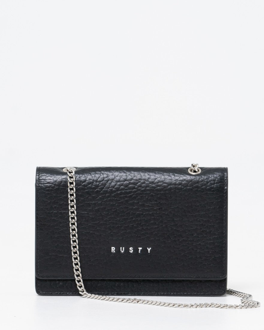 HONOUR LEATHER CHAIN BAG -RustyBFL1163-BLACK-OSFM