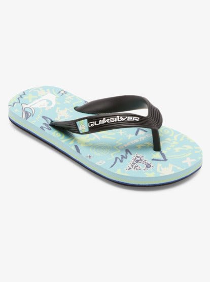 MOLOKAI ART KIDS THONGS -QuiksilverAQBL100473-BLUE/BLUE/GREEN-13(31)