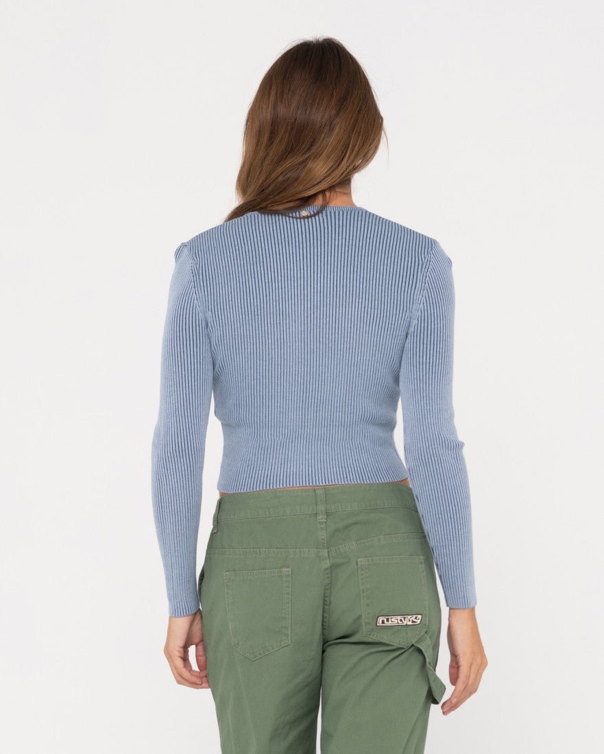 SOLACE LONG SLEEVE KNITTED TOP -RustyMWL0252-TRANQUIL BLUE-8