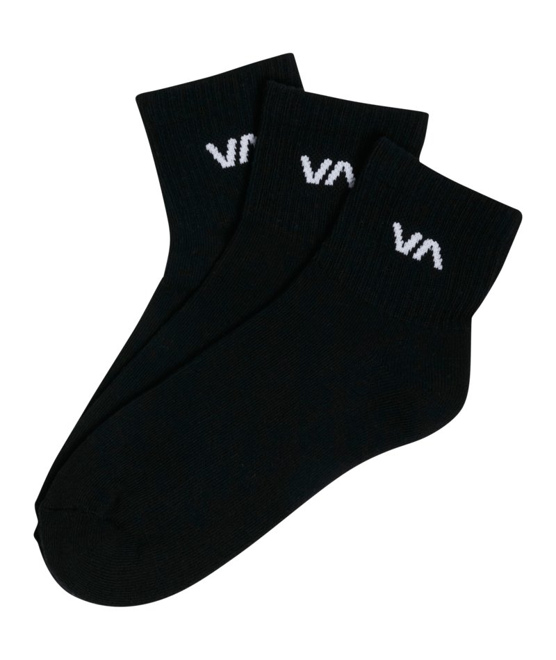 VA MINI CREW SOCK BLACK -RVCAUVJAA00112-BLACK BLACK-1SZ