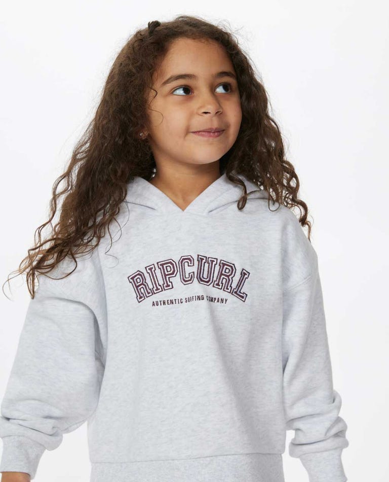 VARSITY HOODIE -GIRL -Rip Curl00IJFL-GREY MARLE/PLUM -1to2