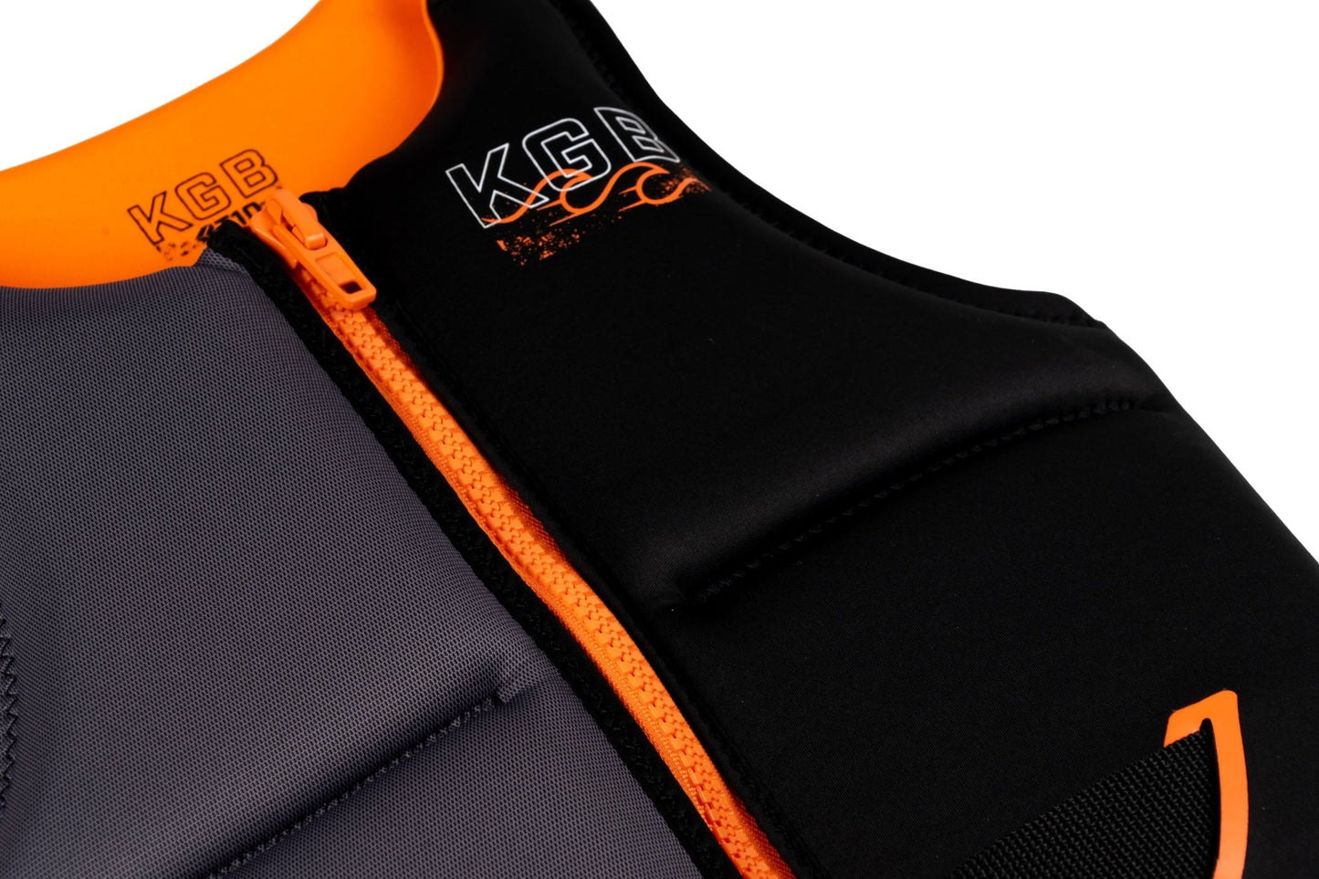 2025 KGB Teen Tempo Vest - KGB250600 - Black / Charcoal / Orange - 8T