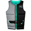 2025 KGB Teen Tempo Vest - KGB250600 - Black / Silver / Teal - 8T