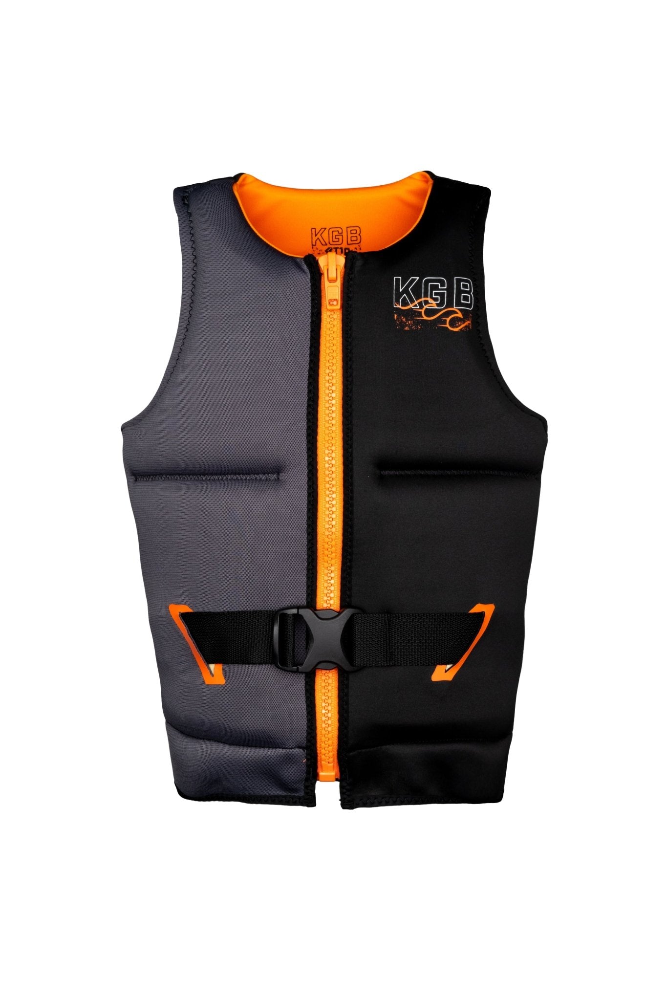 2025 KGB Teen Tempo Vest - KGB250600 - Black / Charcoal / Orange - 8T