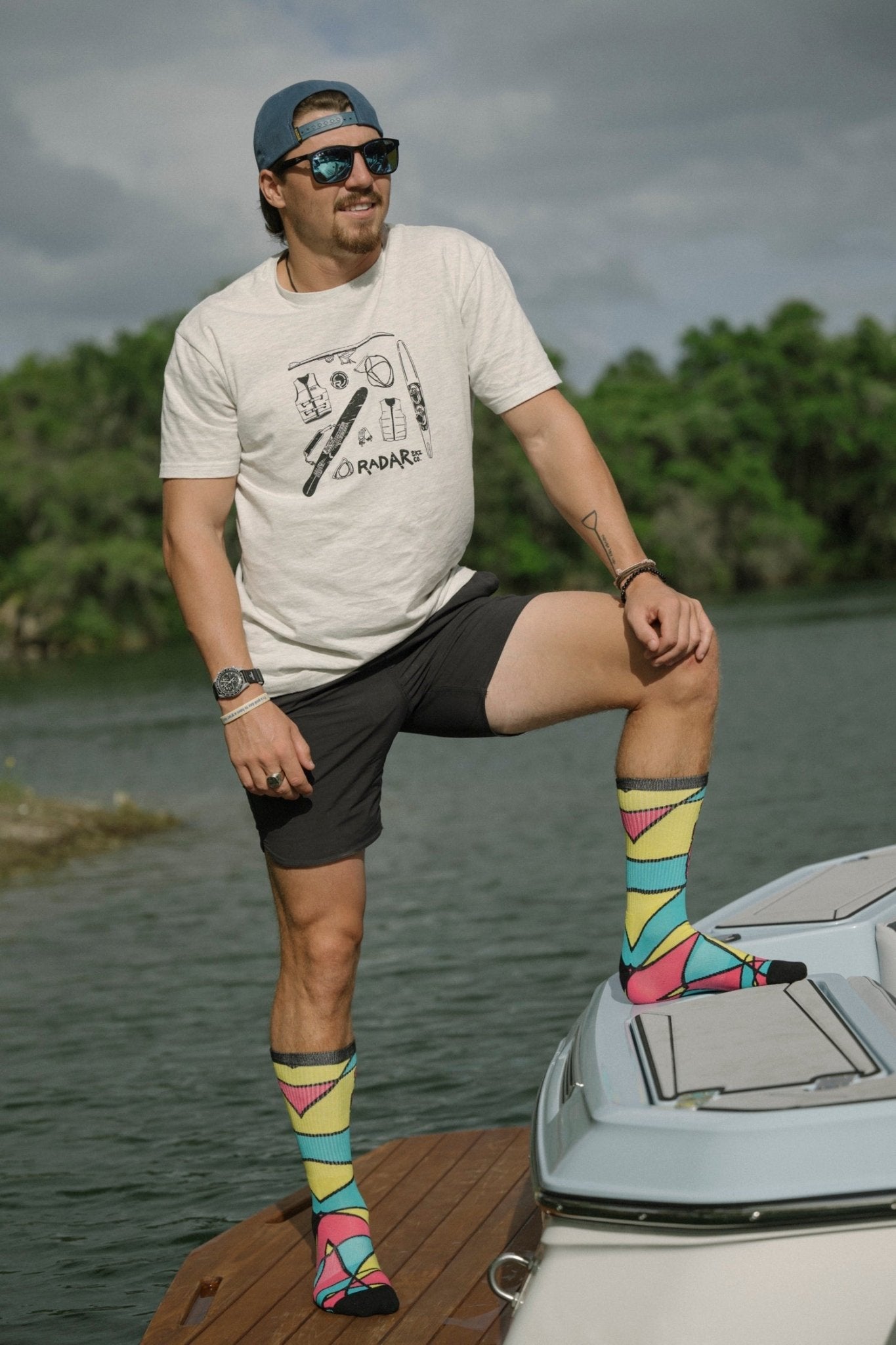 2025 Radar Crew Socks - Radar258395 - Ski Beach - 