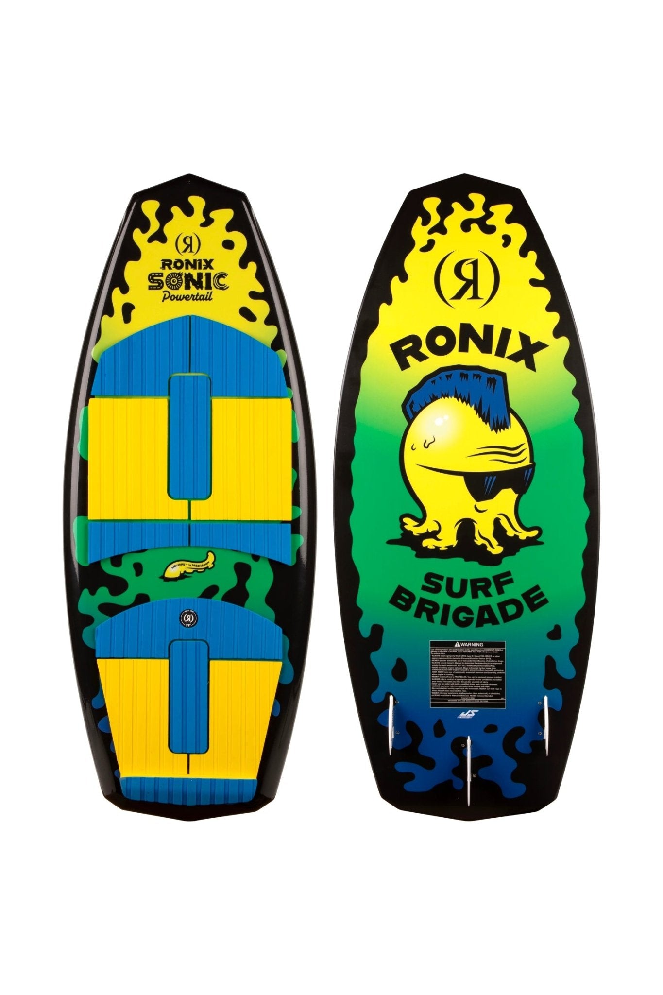 2025 Ronix Sonic Powertail - Ronix252401 - Yellow / Green Squidhawk - 3 9