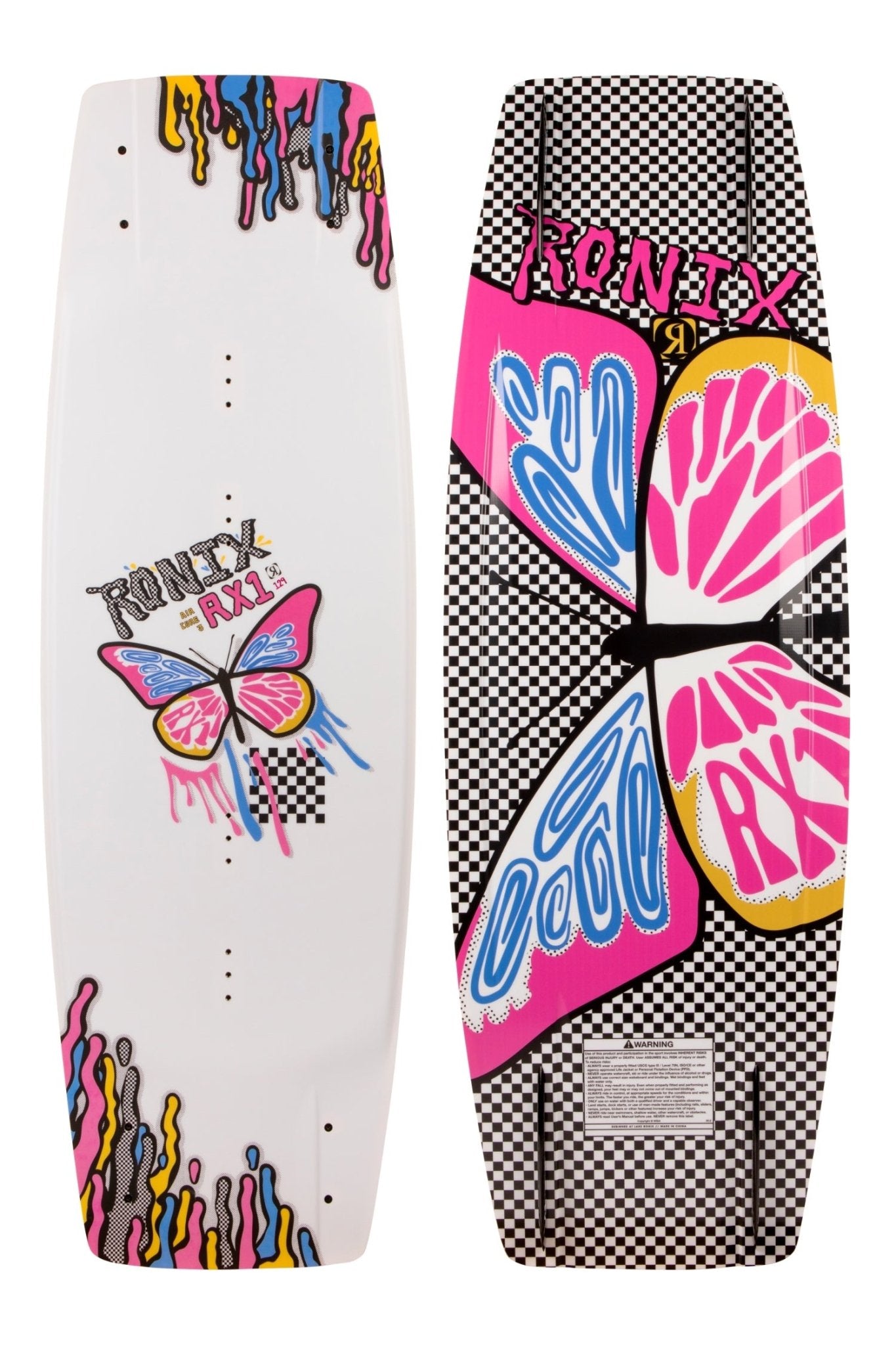 2025 RX1 Checkered Butterfly Wakeboard - Skin Ski + Surf252130G - 129 - No Boots - K298