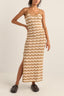 ARIES STRIPE KNIT MIDI DRESS - Rhythm1024W - OS06 - NATURAL - 12