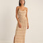 ARIES STRIPE KNIT MIDI DRESS - Rhythm1024W - OS06 - NATURAL - 12