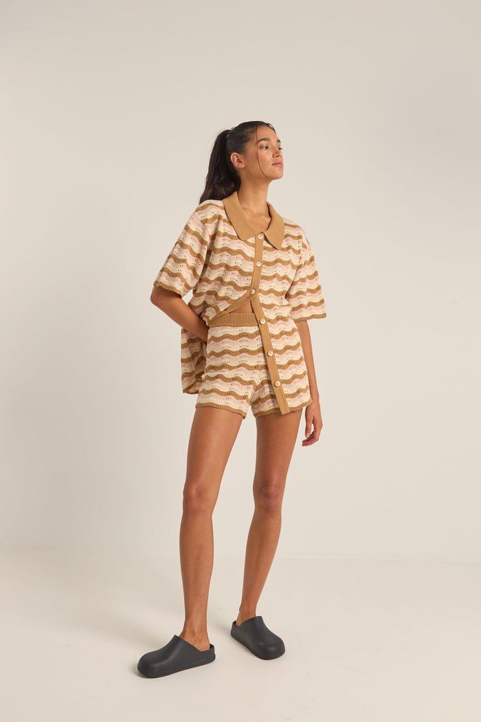 ARIES STRIPE KNIT SHORT - Rhythm1024W - SH02 - NATURAL - 6