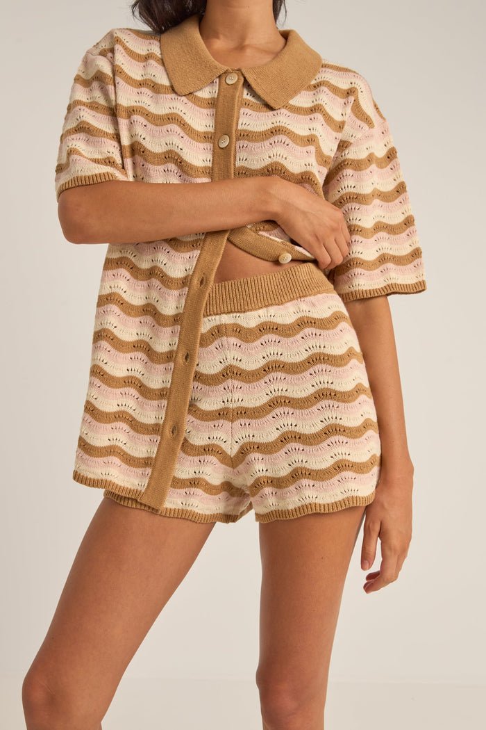 ARIES STRIPE KNIT SHORT - Rhythm1024W - SH02 - NATURAL - 6