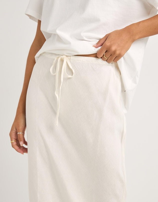 BIAS CUT MAXI SKIRT - RhythmCD0125W - SK07 - WHITE - 6