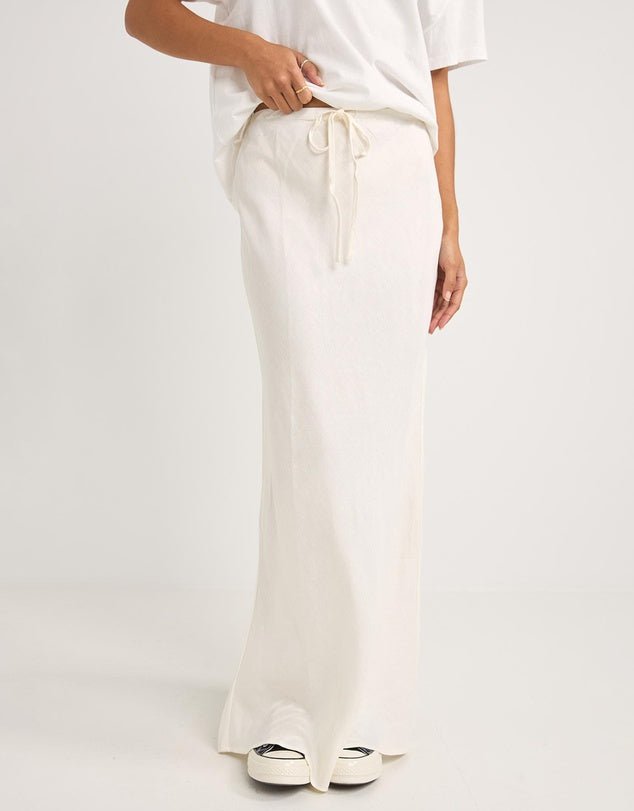 BIAS CUT MAXI SKIRT - RhythmCD0125W - SK07 - WHITE - 6