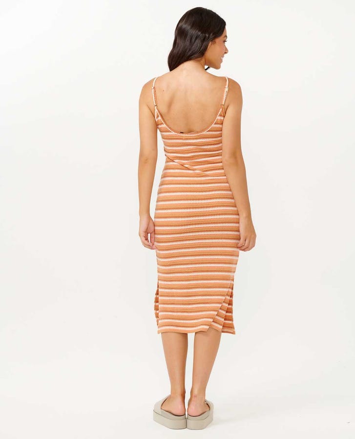 BOBBI STRIPE MIDI DRESS - Rip Curl021WDR - PEACH - 2XS