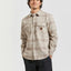 BOWERY HEAVY WEIGHT L/S FLANNE - Brixton1297 - OFF WHITE/CINDER GREY - M