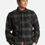 BOWERY L/S FLANNEL - Brixton1213 - BLACK/CHARCOAL - L