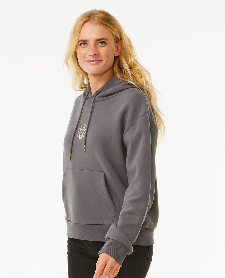 BUTTERFLY ICON RELAXED HOOD -Rip Curl05AWFL-CHARCOAL GREY -L