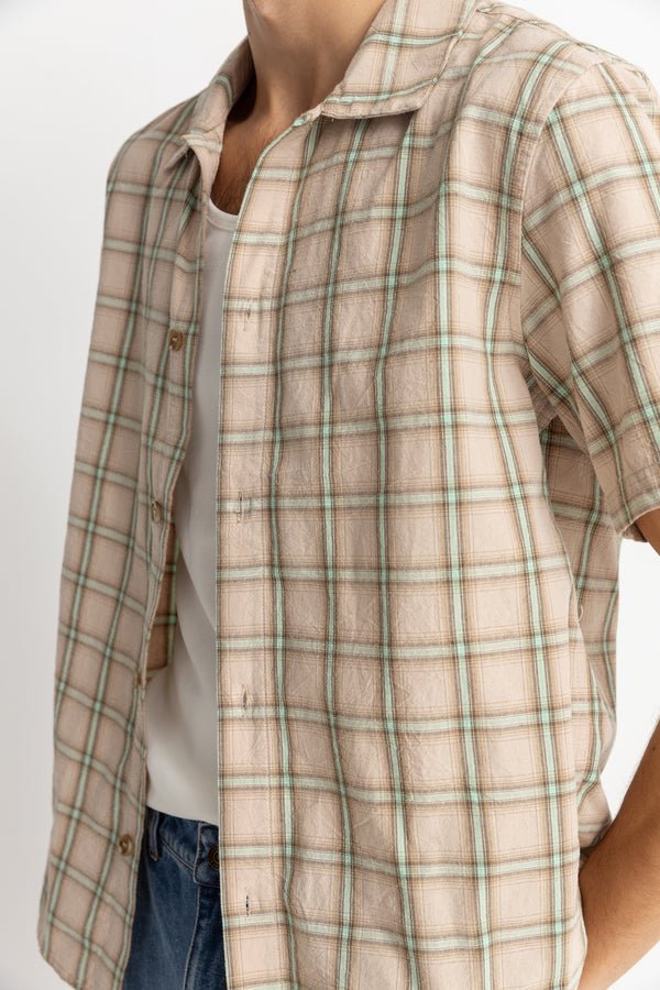 CHECK SS SHIRT - Rhythm0724M - WT02 - SAND - S