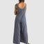 CHECK WIDE LEG JUMPSUIT - Rhythm1024W - JS04 - NAVY - 8