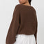 CLASSIC KNIT JUMPER - RhythmCLA24W - KN01 - CHOCOLATE - 6