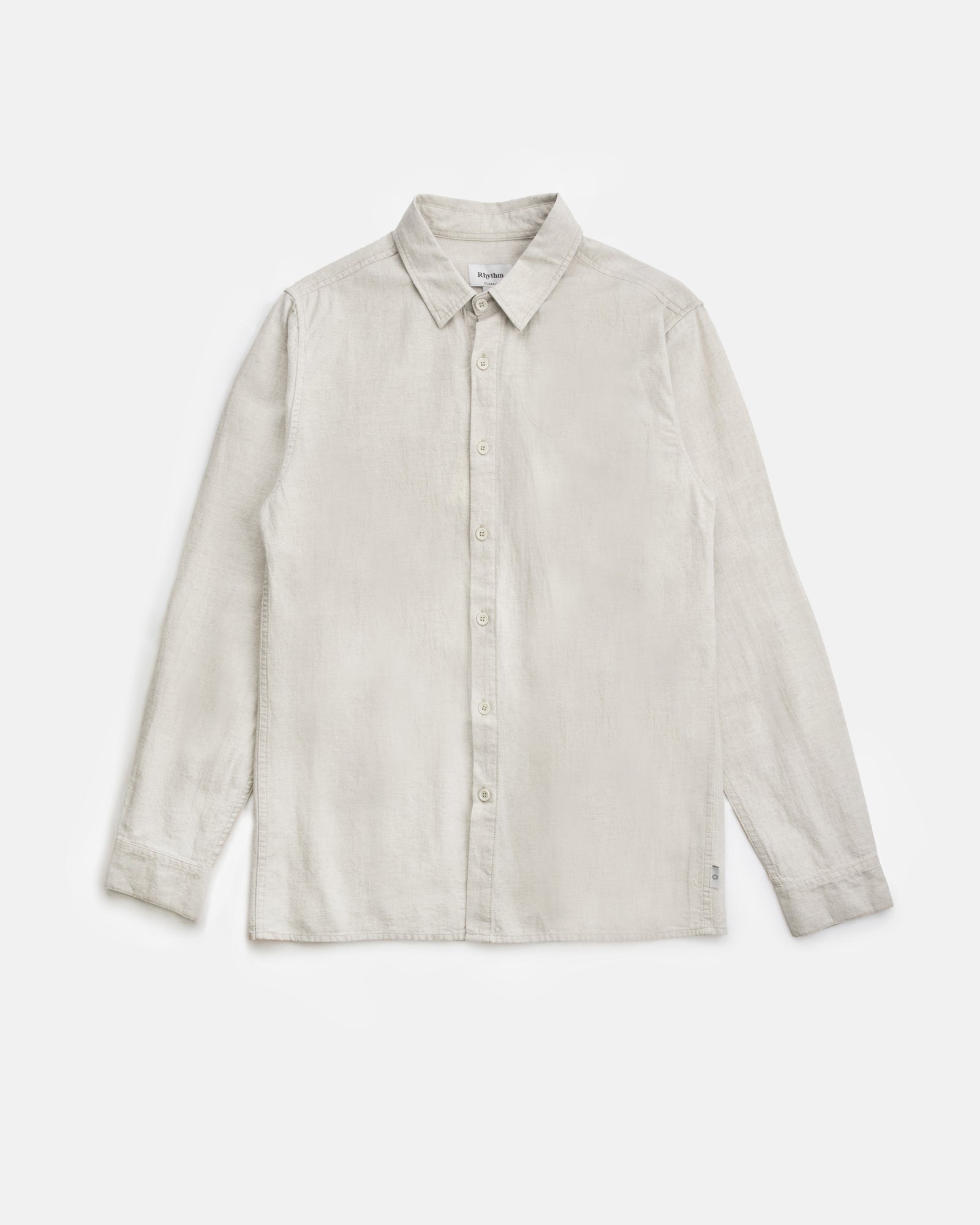 CLASSIC LINEN LS SHIRT - RhythmCL22M - WT01 - SAND - M