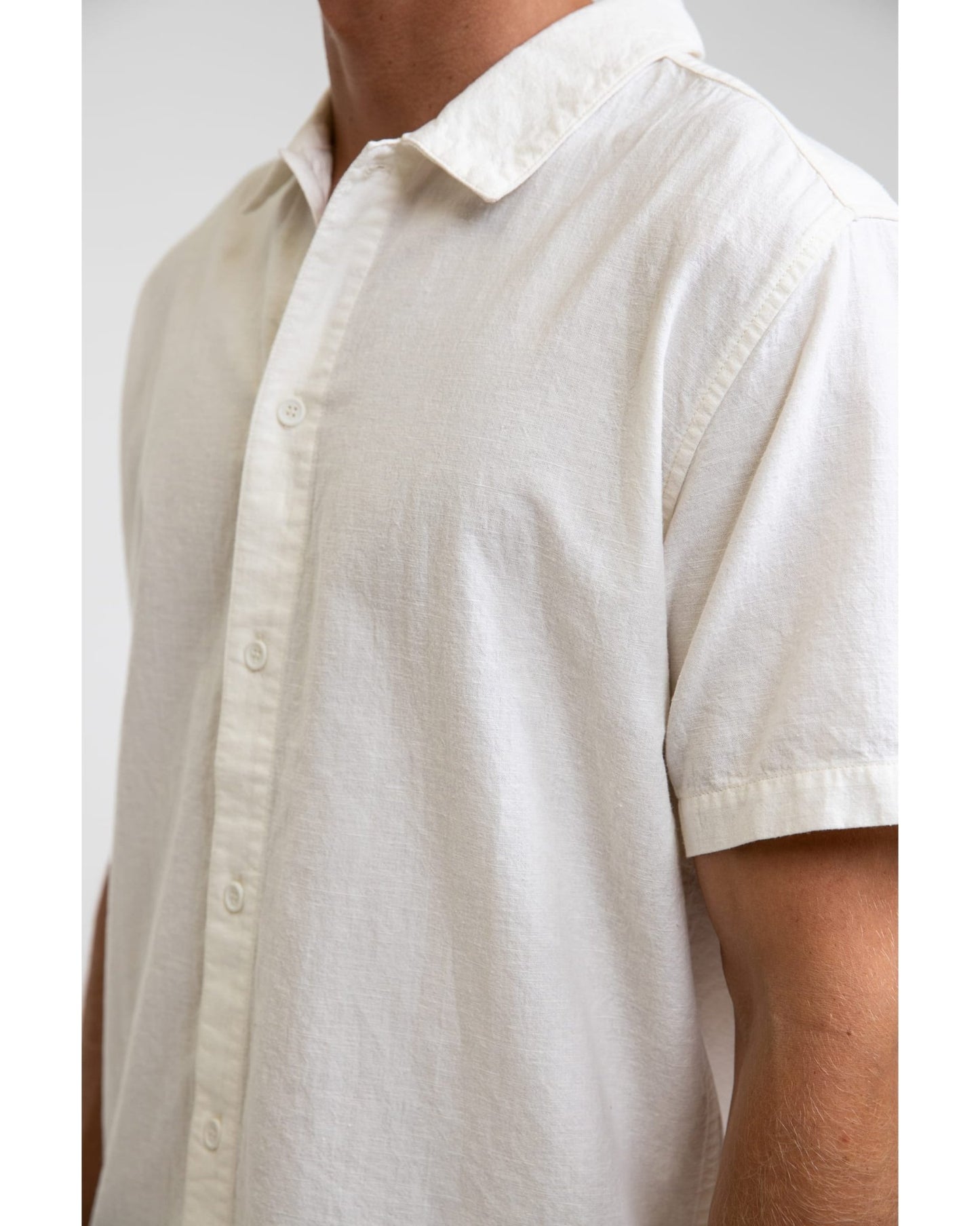 CLASSIC LINEN SS SHIRT - RhythmCL21M - WT05 - VINTAGE WHITE - XL