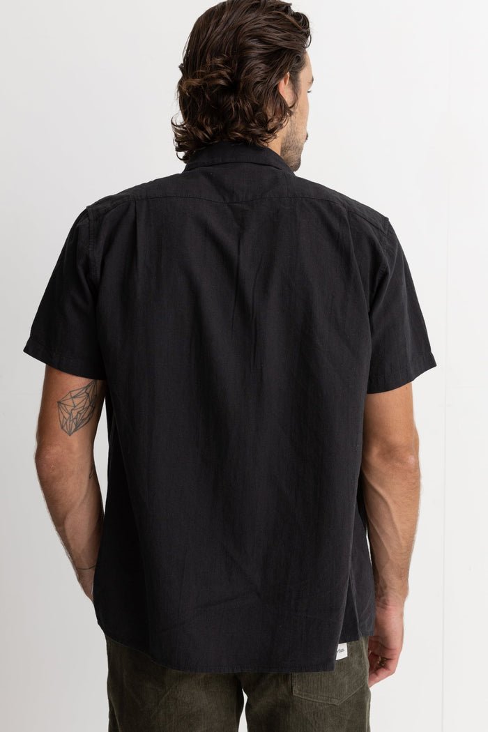 CLASSIC LINEN SS SHIRT - RhythmCLA24M - WT05 - VINTAGE BLACK - L