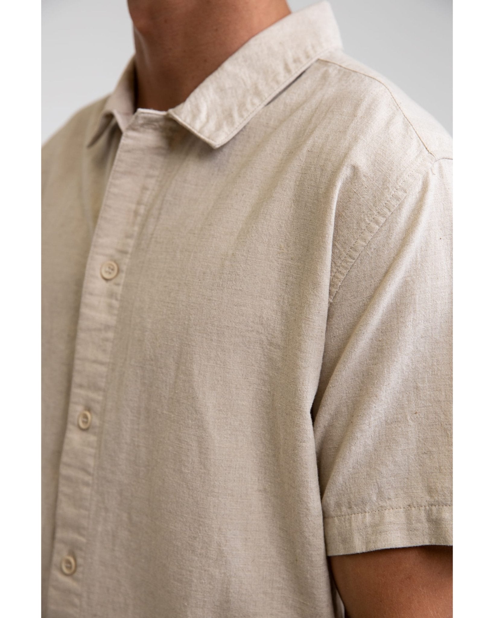 CLASSIC LINEN SS SHIRT - RhythmCL21M - WT05 - SAND - XL