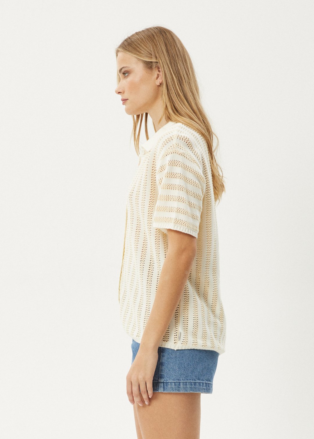 Claudia - Knit Shirt - AfendsW244107 - White / Sand - XS