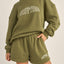 COLLEGE CREW NECK FLEECE - Rhythm0125W - FL01 - OLIVE - 8