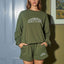 COLLEGE CREW NECK FLEECE - Rhythm0125W - FL01 - OLIVE - 8