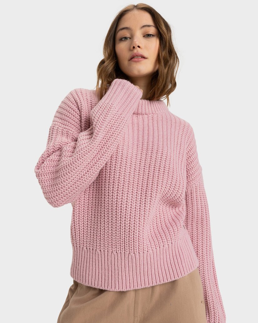 COMING HOME SWEATER - RoxyERJSW03649 - Bleached Mauve - S