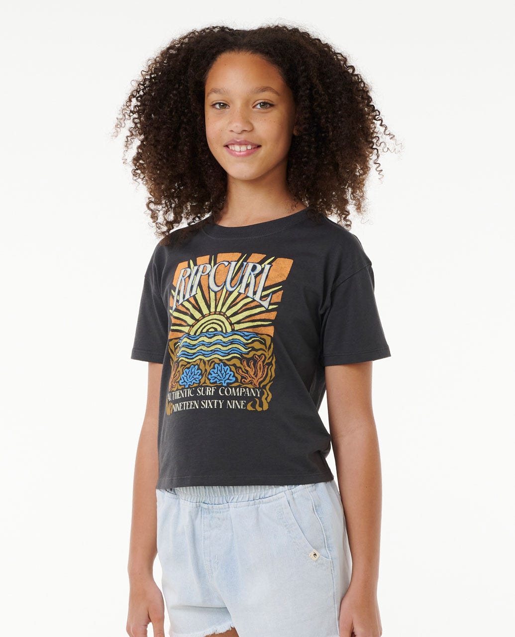 CORAL SANDS CROP TEE - GIRL - Rip Curl03QGTE - WASHED BLACK - 8