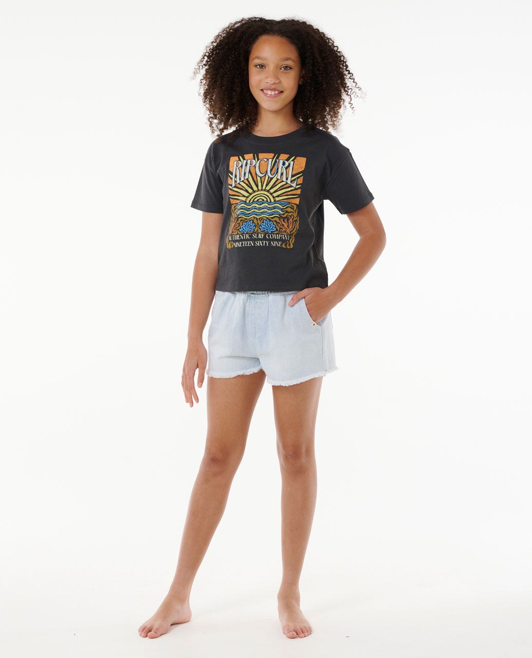 CORAL SANDS CROP TEE - GIRL - Rip Curl03QGTE - WASHED BLACK - 8