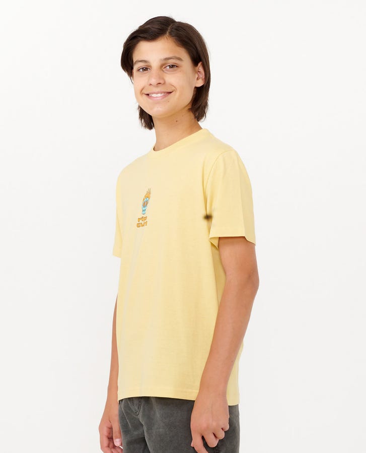 COSMIC SKULL TEE - BOY - Rip Curl109BTE - STRAW - 8