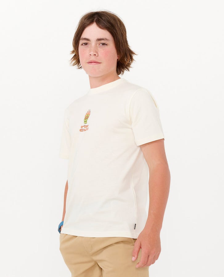 COSMIC SKULL TEE - BOY - Rip Curl109BTE - STRAW - 8