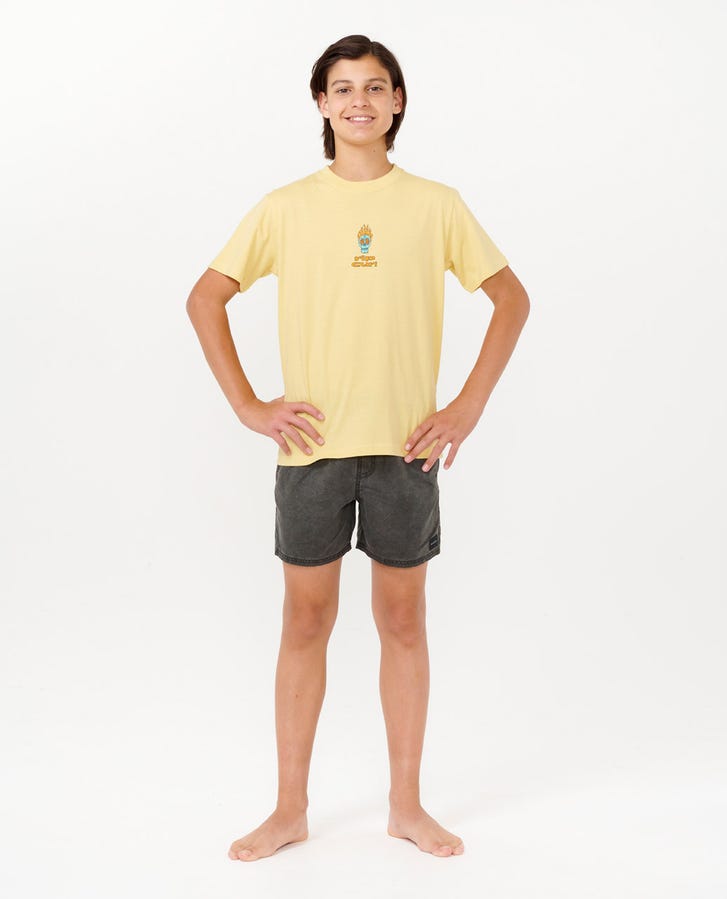 COSMIC SKULL TEE - BOY - Rip Curl109BTE - STRAW - 8