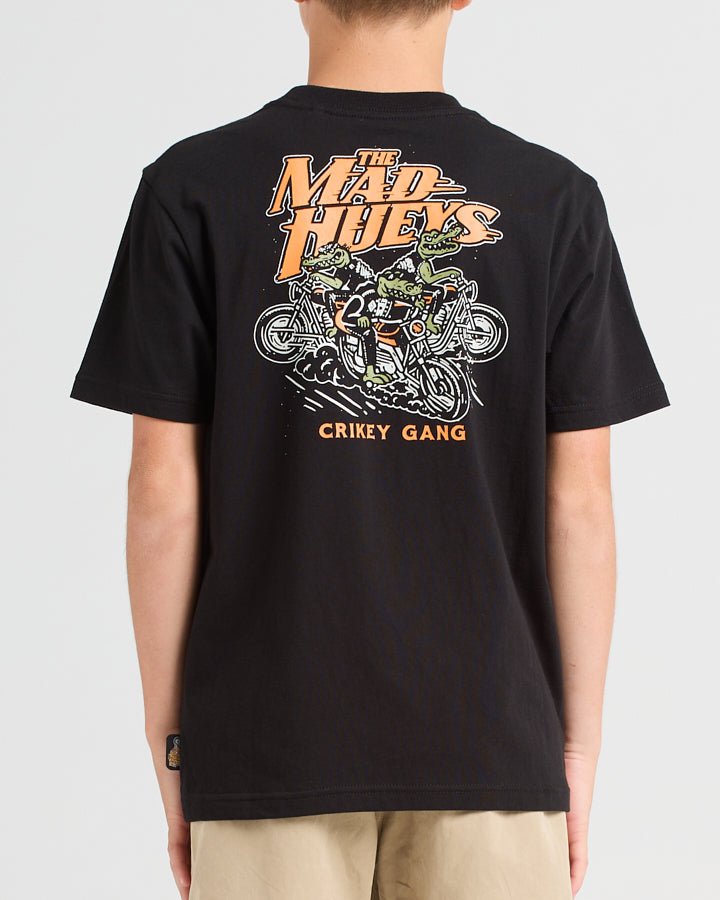 CRIKEY GANG | YOUTH SS TEE - Mad HueysH424B01002 - BLACK - 6