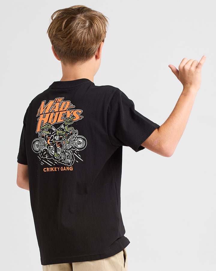 CRIKEY GANG | YOUTH SS TEE - Mad HueysH424B01002 - BLACK - 6