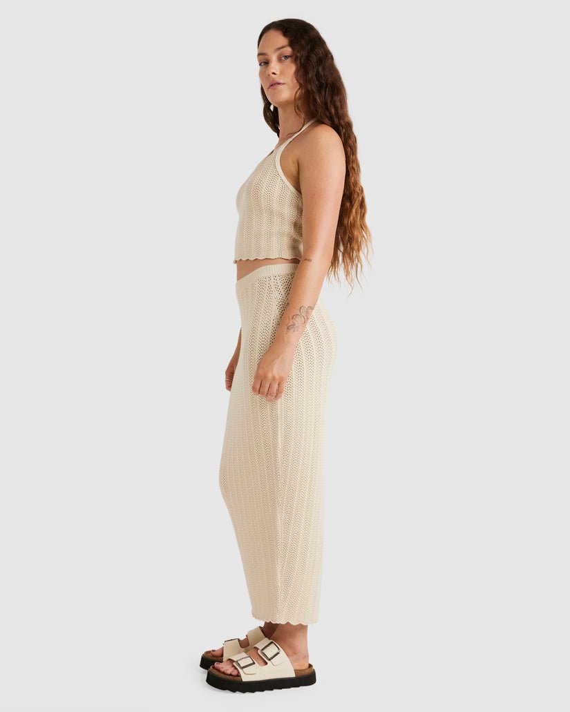 CROCHET MIDI SKIRT - RVCAUVJWK00146 - Natural - XS/6